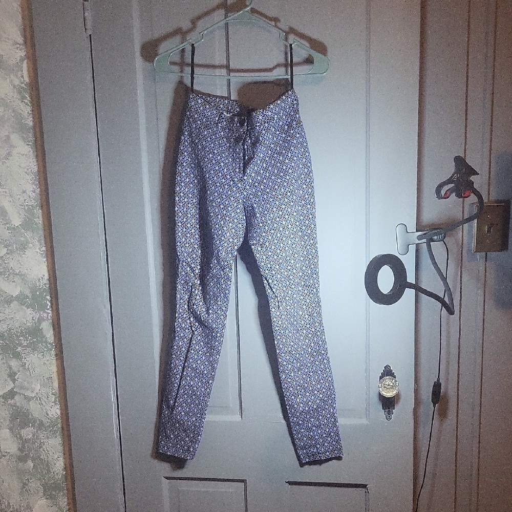 Atmosphere Blue and White Patterned Skinny Jeans
